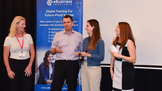 Yvette Facchini and daughter on stage with Raads