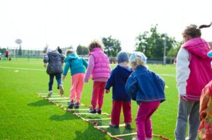 Exercise with kids while working from home