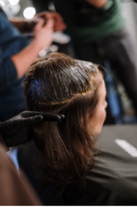 haircolouring at home with a mobile hairdresser