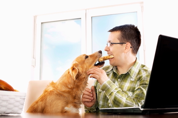 Sharing breakfast with best friend