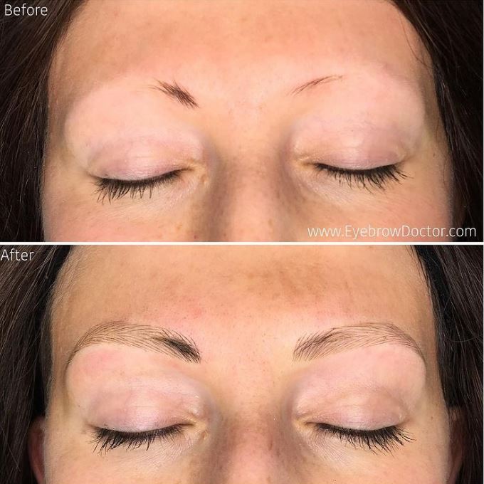 Microblading at home before and after