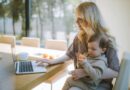 Work-from-home mum organising moving into a new home