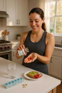 work-at-home-mom-taking-gummy-supplements